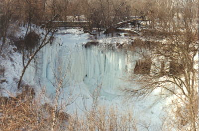 Frozen Minnehaha Falls